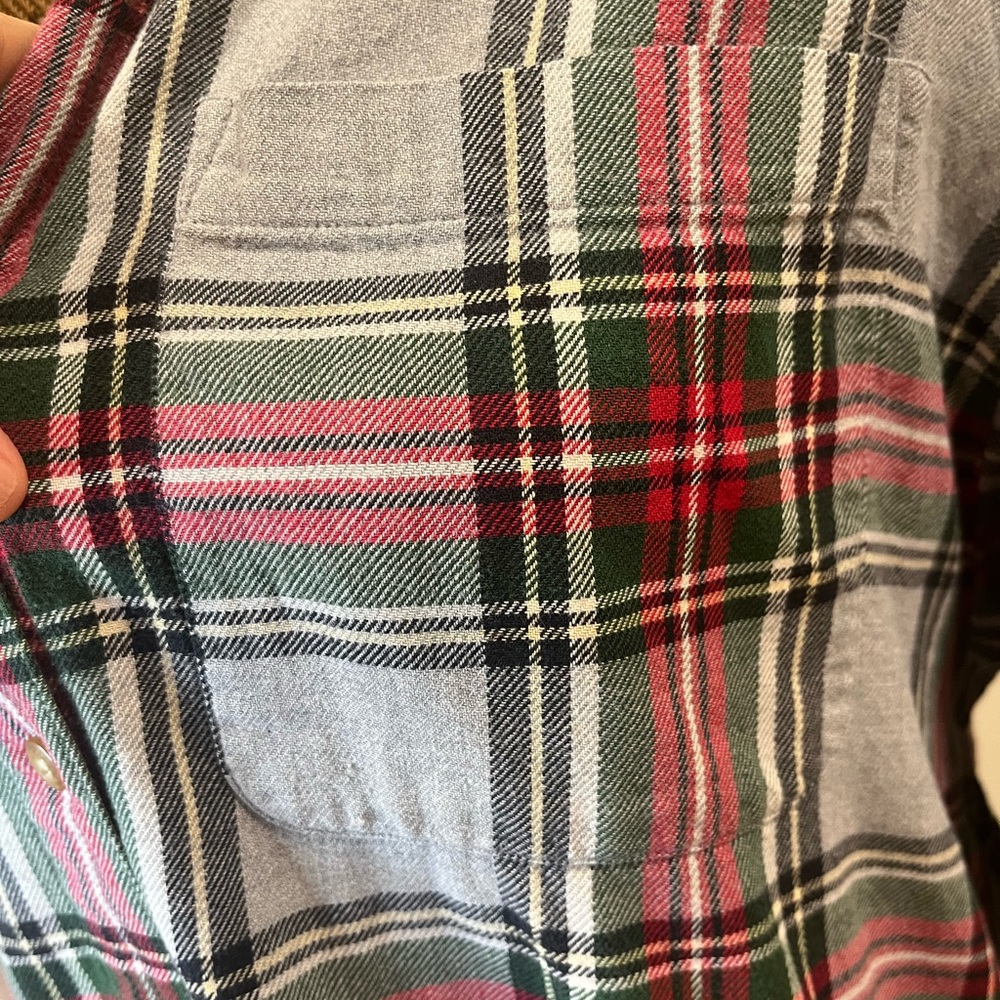 Vintage Eddie Bauer 100% Cotton Plaid Flannel Shirt 90s Grunge Size Large - Picture 5 of 10